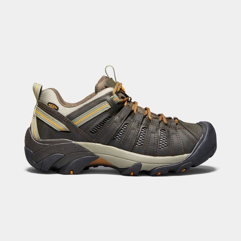 Cheap Keen Voyageur Mens Hiking Shoes Olive/Gold (3062-ZKYGF)